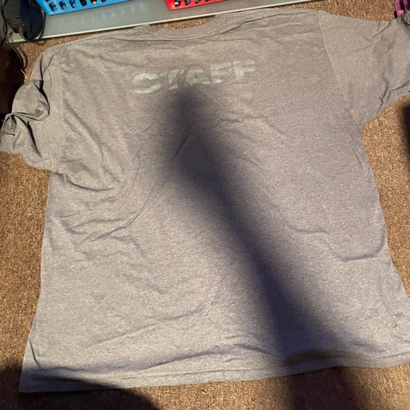 Hanes Gray Short Sleeve Tee with Green Graphic - Picture 2 of 4